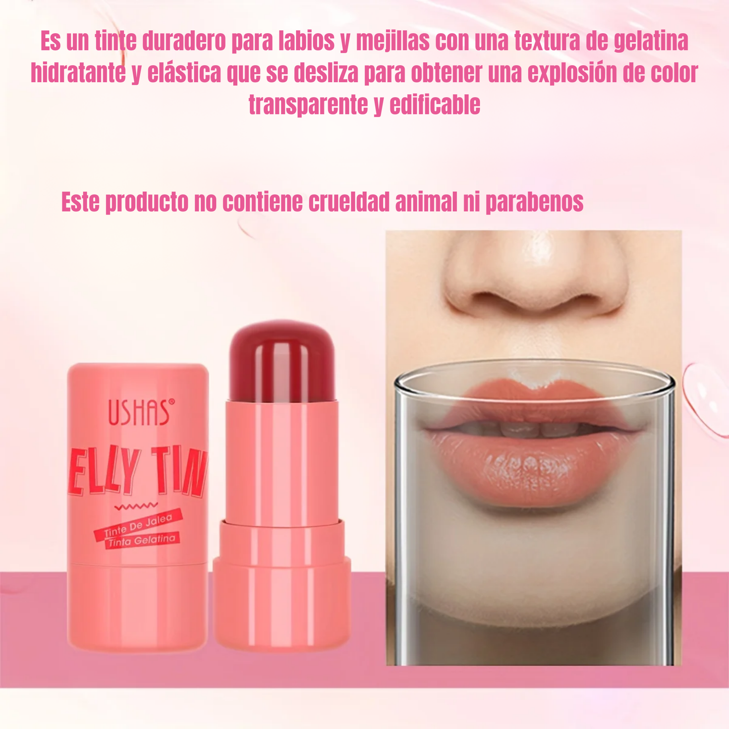 Tinta doble función para labios y mejillas
