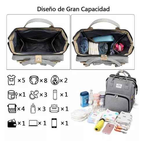 Mochila 3 en 1 cuna y pañalera