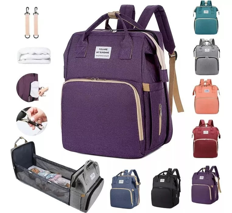 Mochila 3 en 1 cuna y pañalera