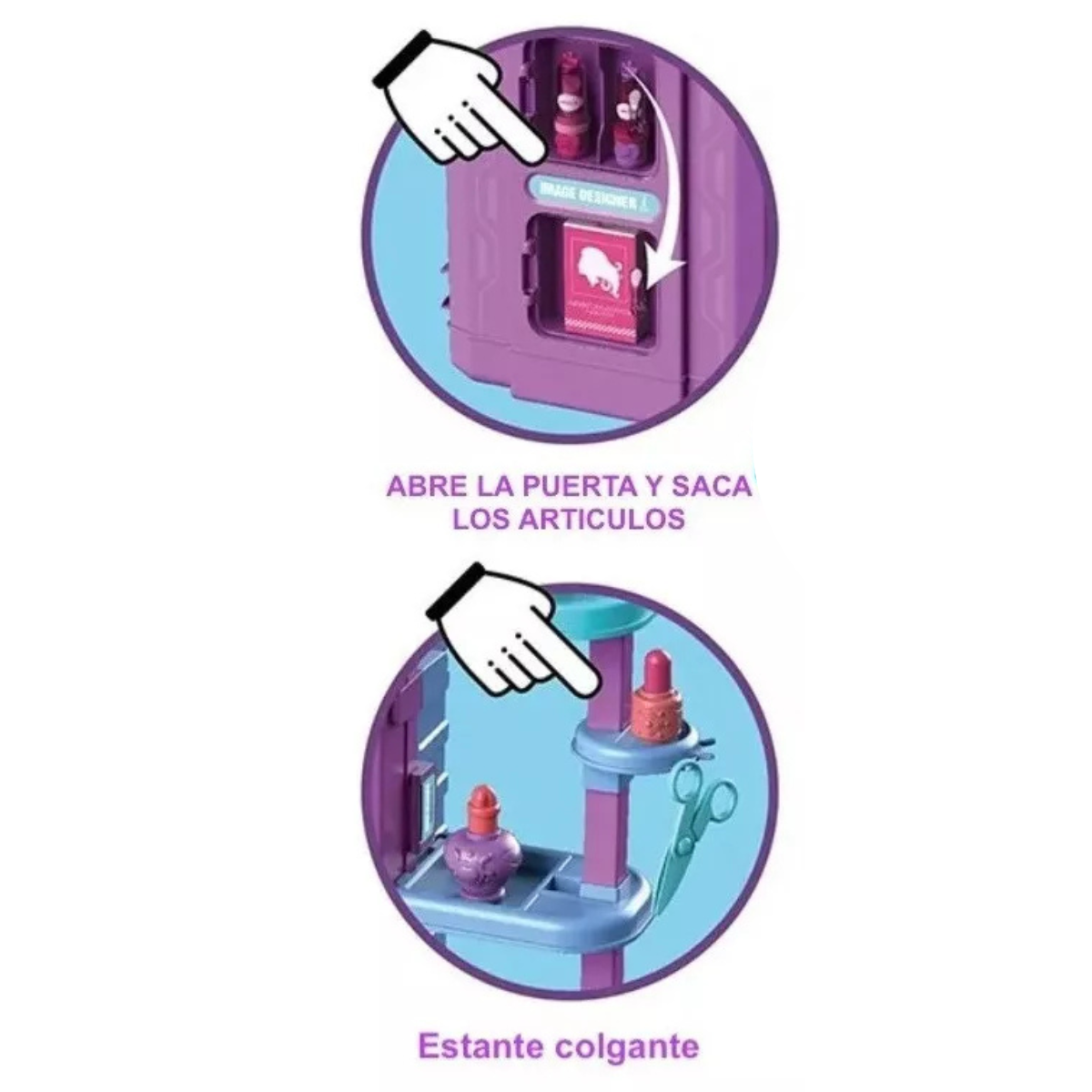 Juguete 2 en 1: Mesa y maleta maquilladora