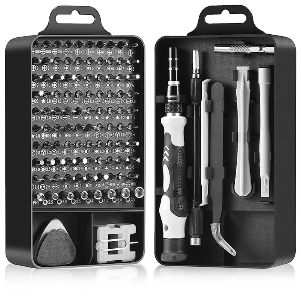 Kit desatornillador y herramientas 115 Piezas