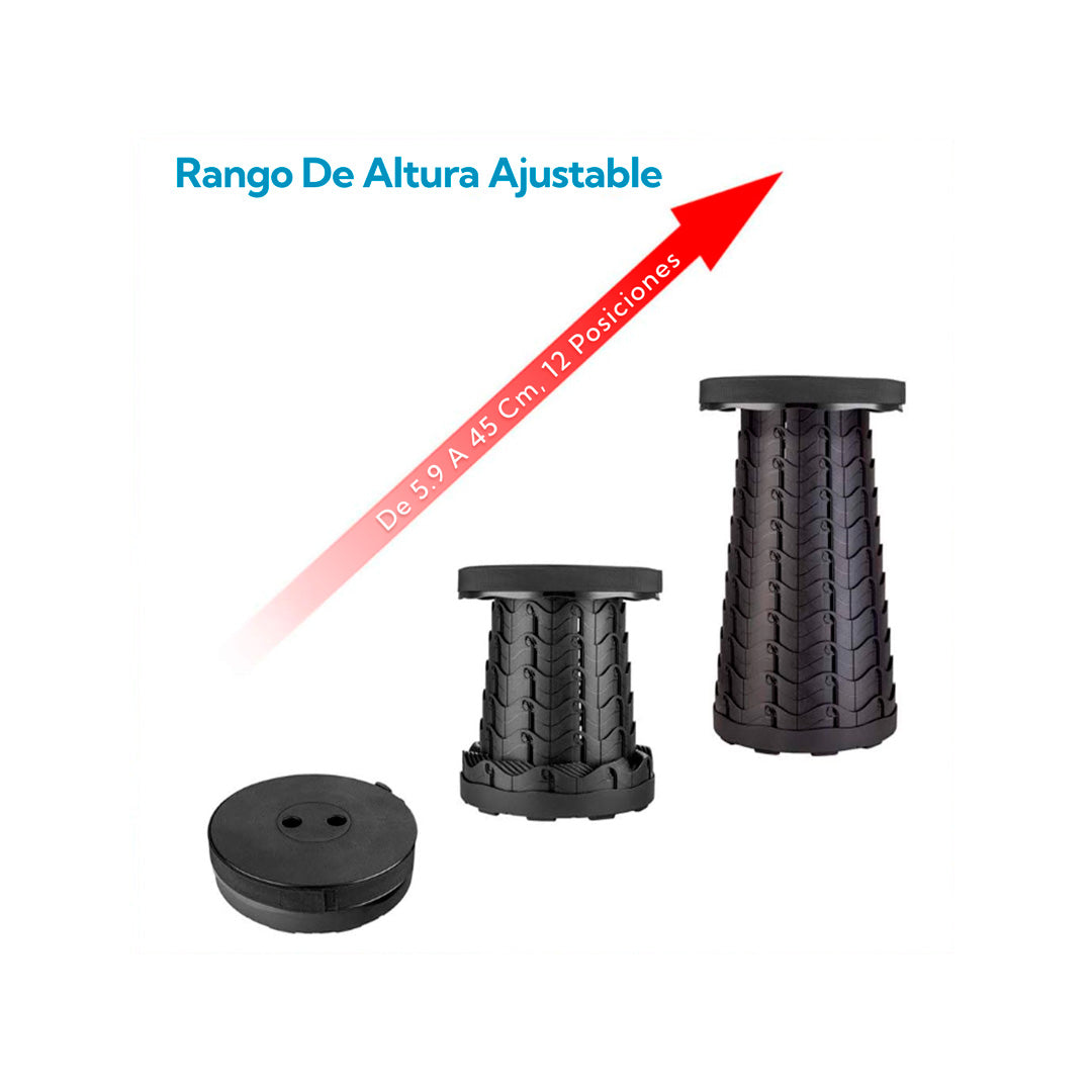 Taburete plegable portátil de plástico