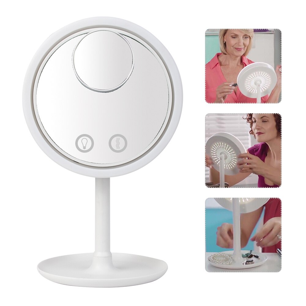 Espejo Led 3 en 1 con aumento y ventilador