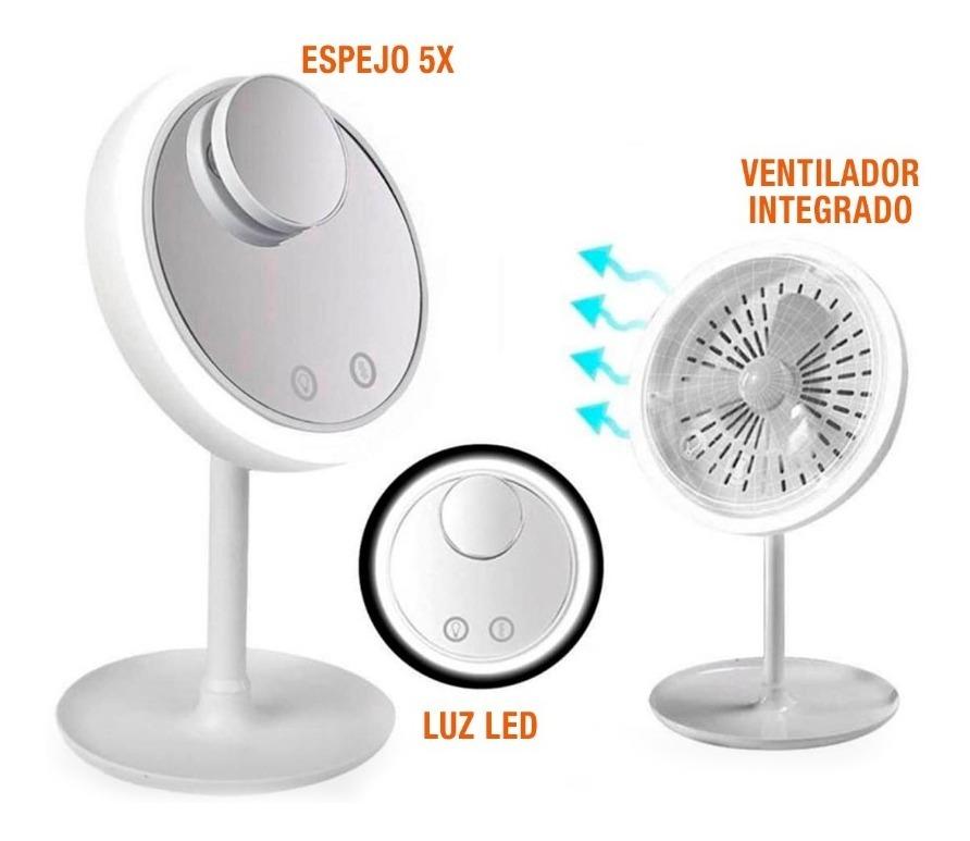 Espejo Led 3 en 1 con aumento y ventilador