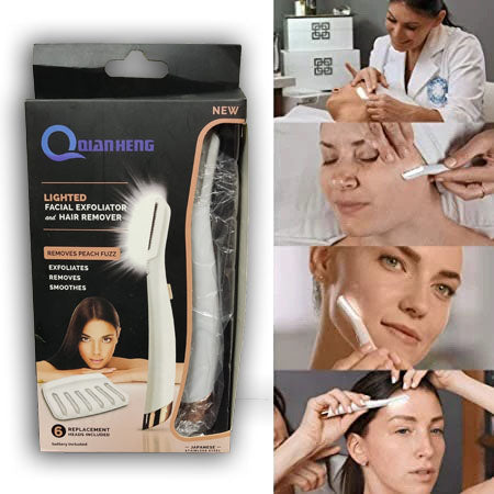 Depiladora y exfoliadora facial mujer