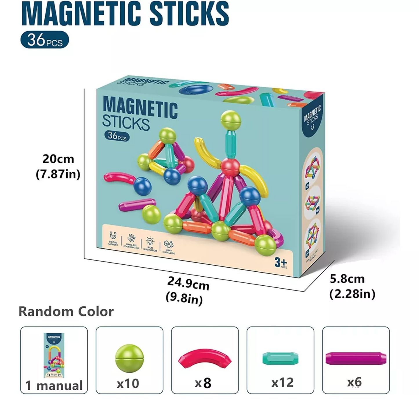 Juego de bloques de construcción magnéticos