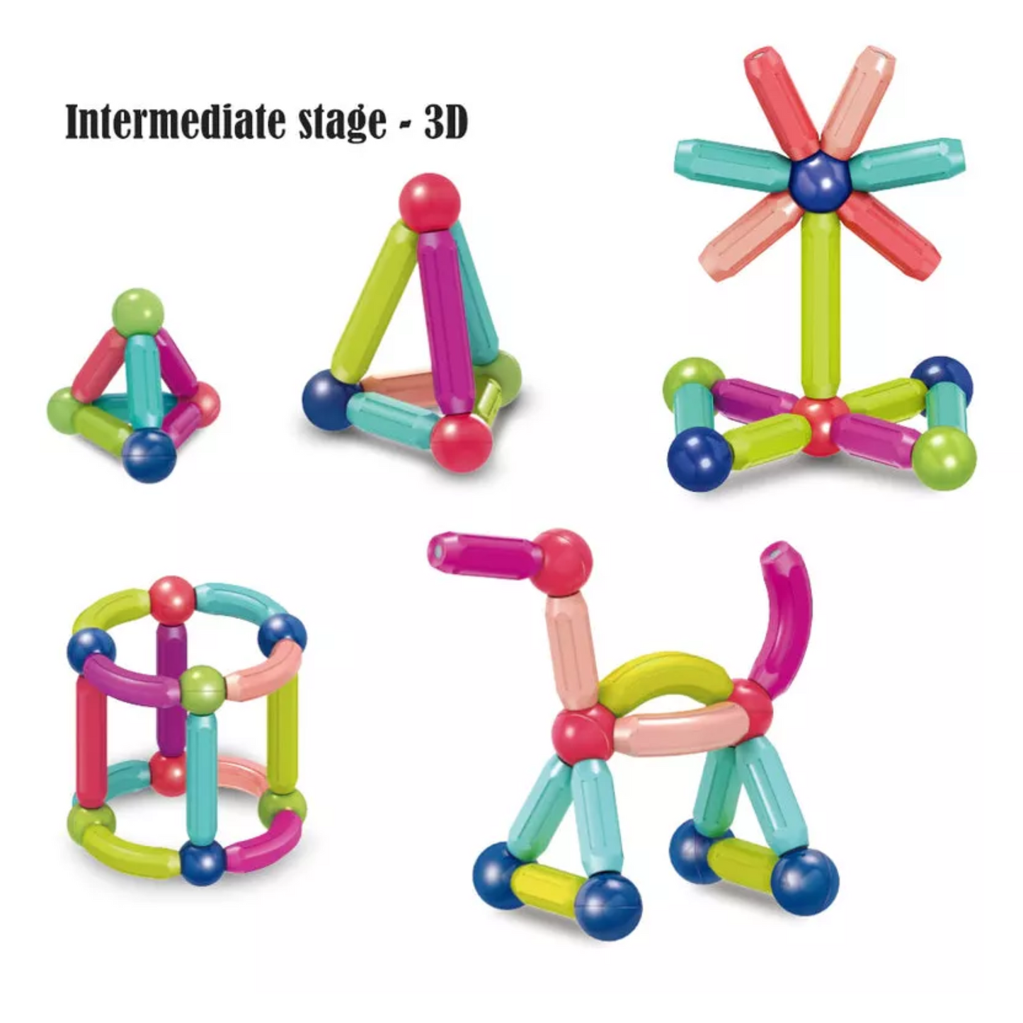 Juego de bloques de construcción magnéticos