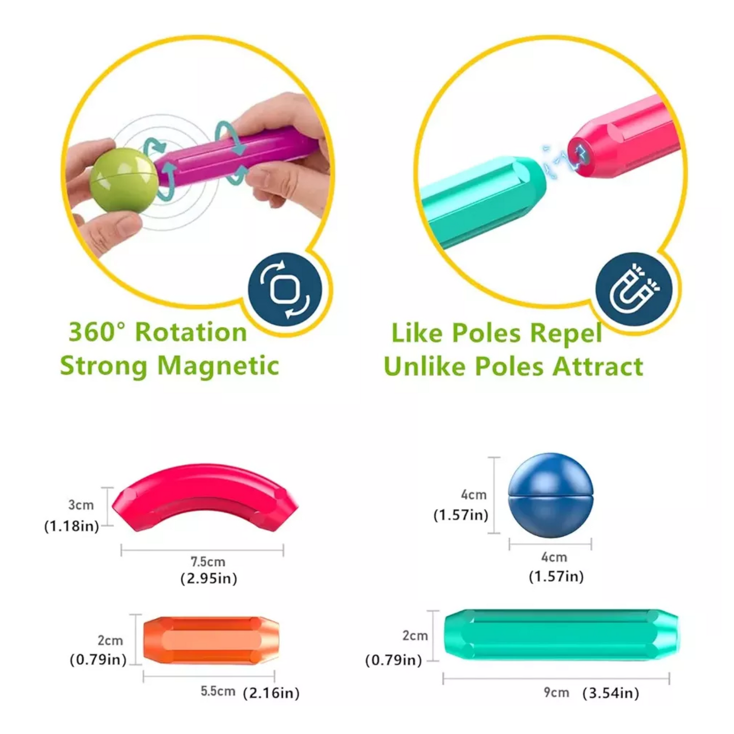 Juego de bloques de construcción magnéticos